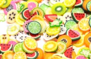 Nail Art Canes Stickers Rod Fimo Decorate Fruit 100pcs  