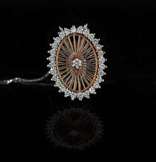 Novarese Sannazzaro Diamond 18k Gold Italy Necklace  