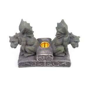  Double Gargoyle Candle Holder