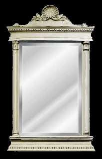 Shell Motif Mirror Old World White 30 Finishes  