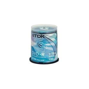  TDK DVD+R 4.7GB 16x Spindle 100 recordable tdk dvdr blank 