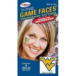   WVU Mountaineers Waterless Temporary Tattoos