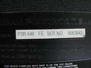 Yamaha Portatone Model PSR 540 Eletronic Keyboard  