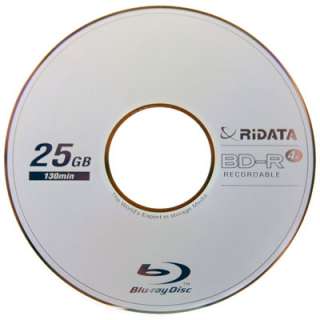 Ritek/Ridata Blu Ray 4X BD R Blank Disc 25GB Jewel Case  