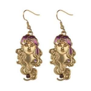 Girl W/ Turban Earrings   Collectible Dangle Jewelry Accessory Jewel
