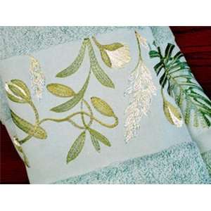    Anali Paradise on Dusty Blue Terry Hand Towels