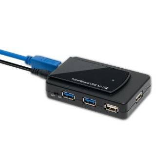 Syba 7 Port USB 3.0 & USB 2.0 Hub with USB 3.0 Cable and AC Adapter 