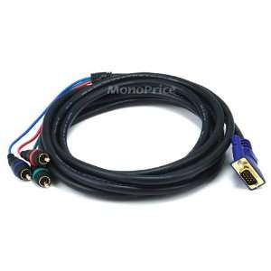 12FT VGA to 3 RCA component video cable (HD15   3 RCA 