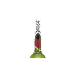  Lady Justice Pewter Wine Bottle Stopper