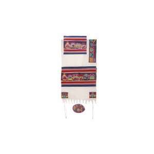   Embroidered Tallit With Symbols Of The Twelve Tribes 