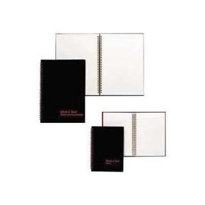  Black n Red Ruled Wirebound Books w/Front Pkt Office 